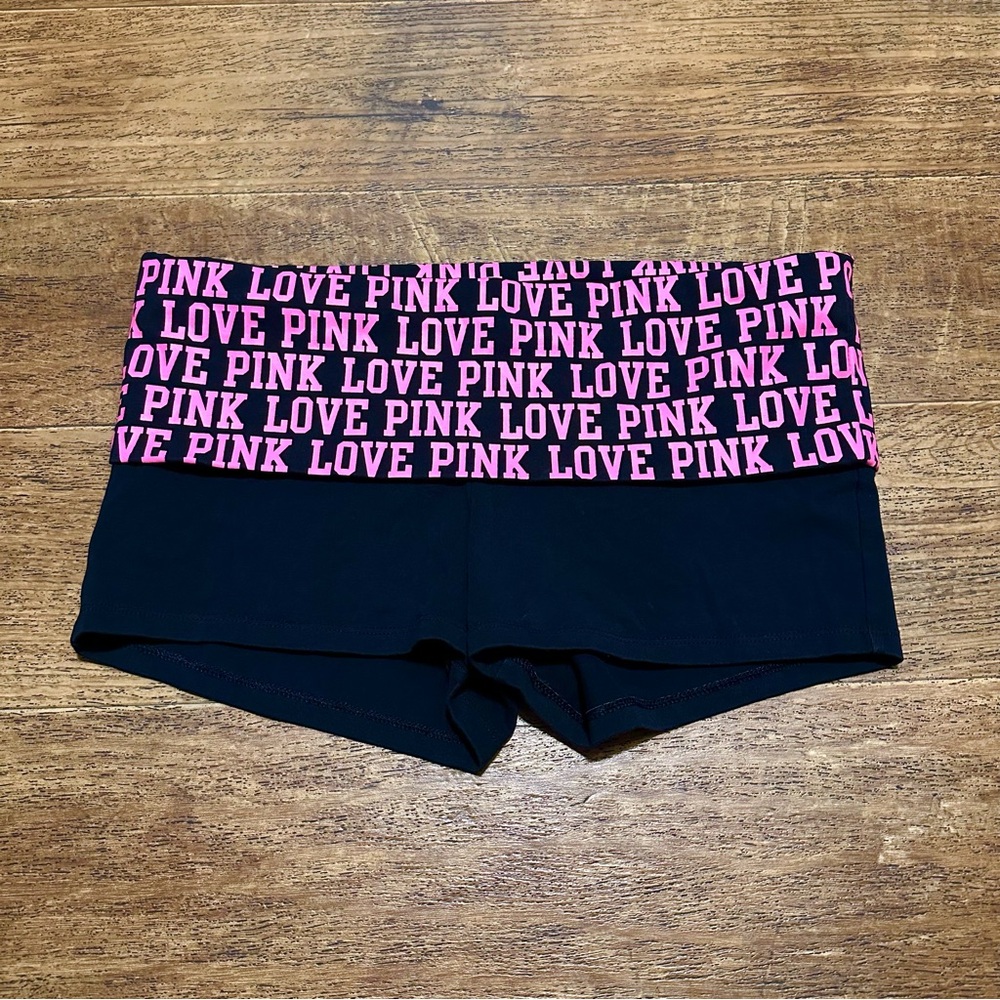 VS PINK NWOT Y2K VINTAGE FOLD-OVER YOGA SHORTS